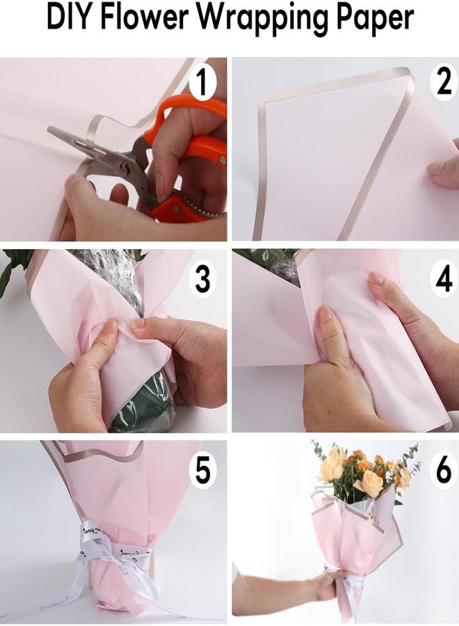 Just Flowers Waterproof Floral Wrapping Paper, Gift Wrapping Paper Roll Sheet, Florist Bouquet Supplies (Happyness Print, Pack of 10) - Image 4